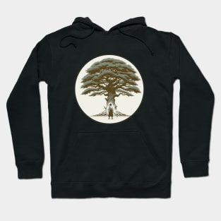Ancient Guardian - Samurai Under the Wisdom Tree Design Hoodie